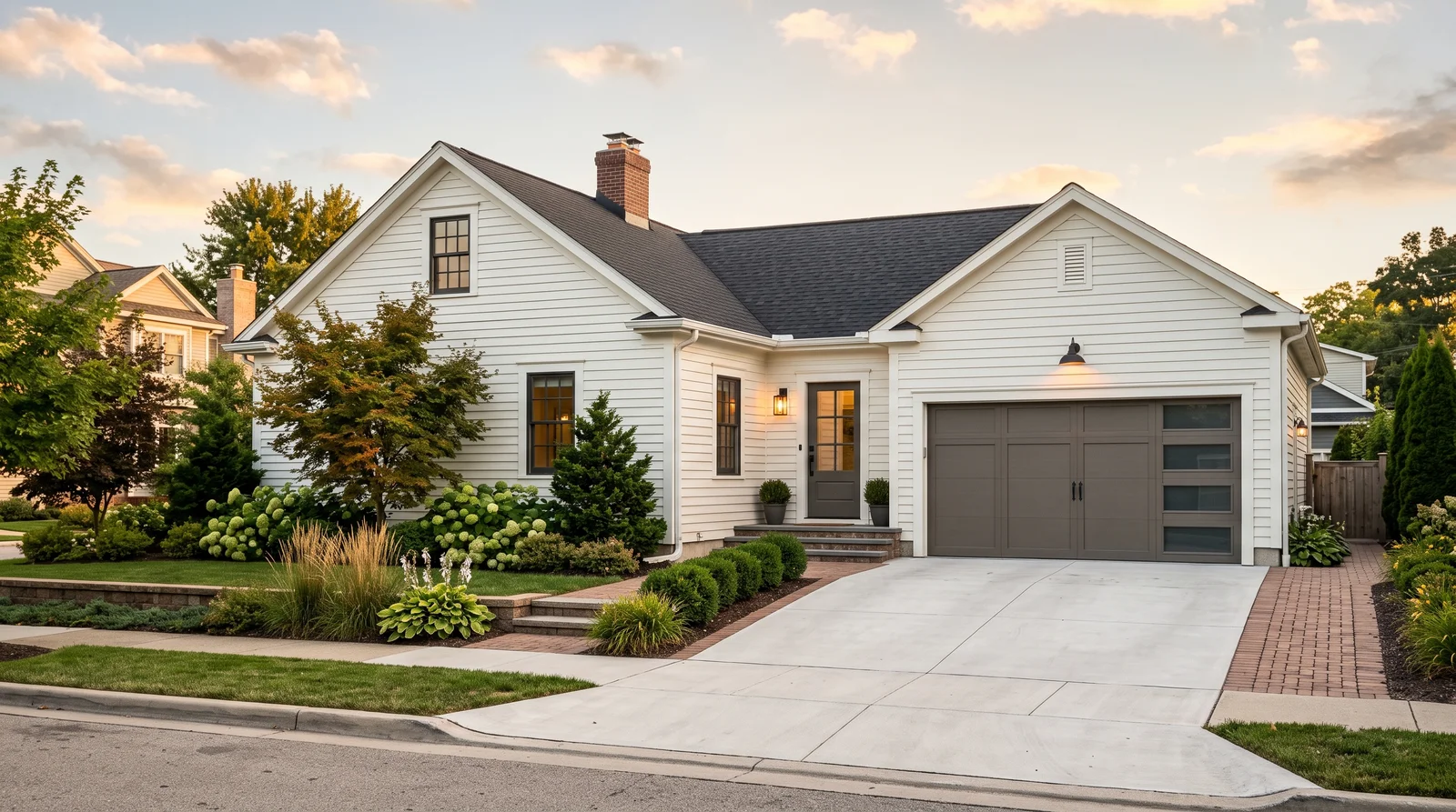 softened charcoals — trending garage door colors 2026