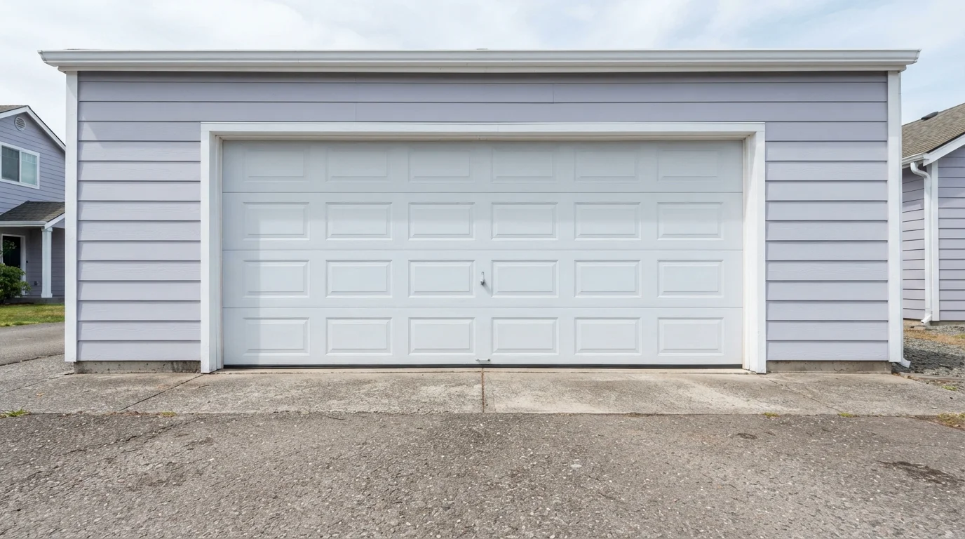 white garage door color idea — White Iris · Sherwin-Williams