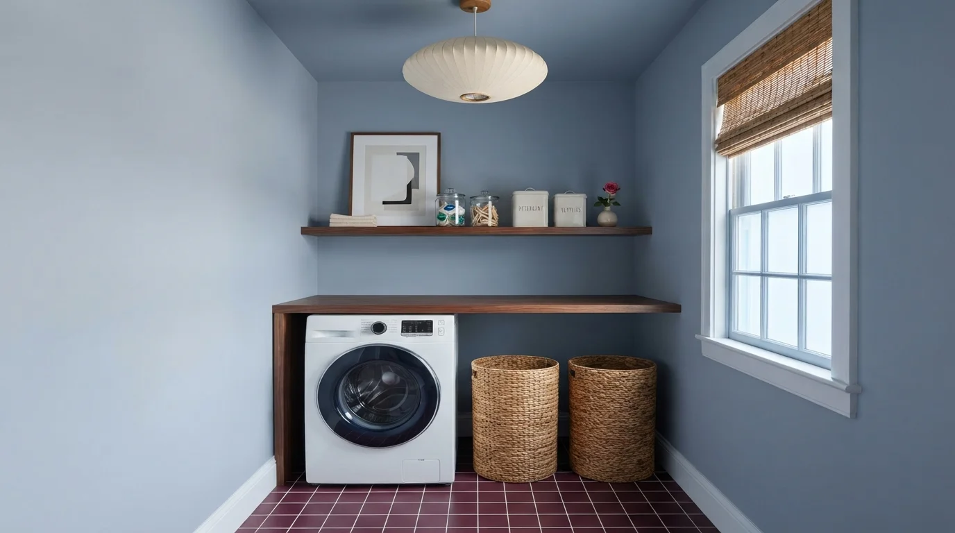 blue laundry room color idea — Silhouette · Behr