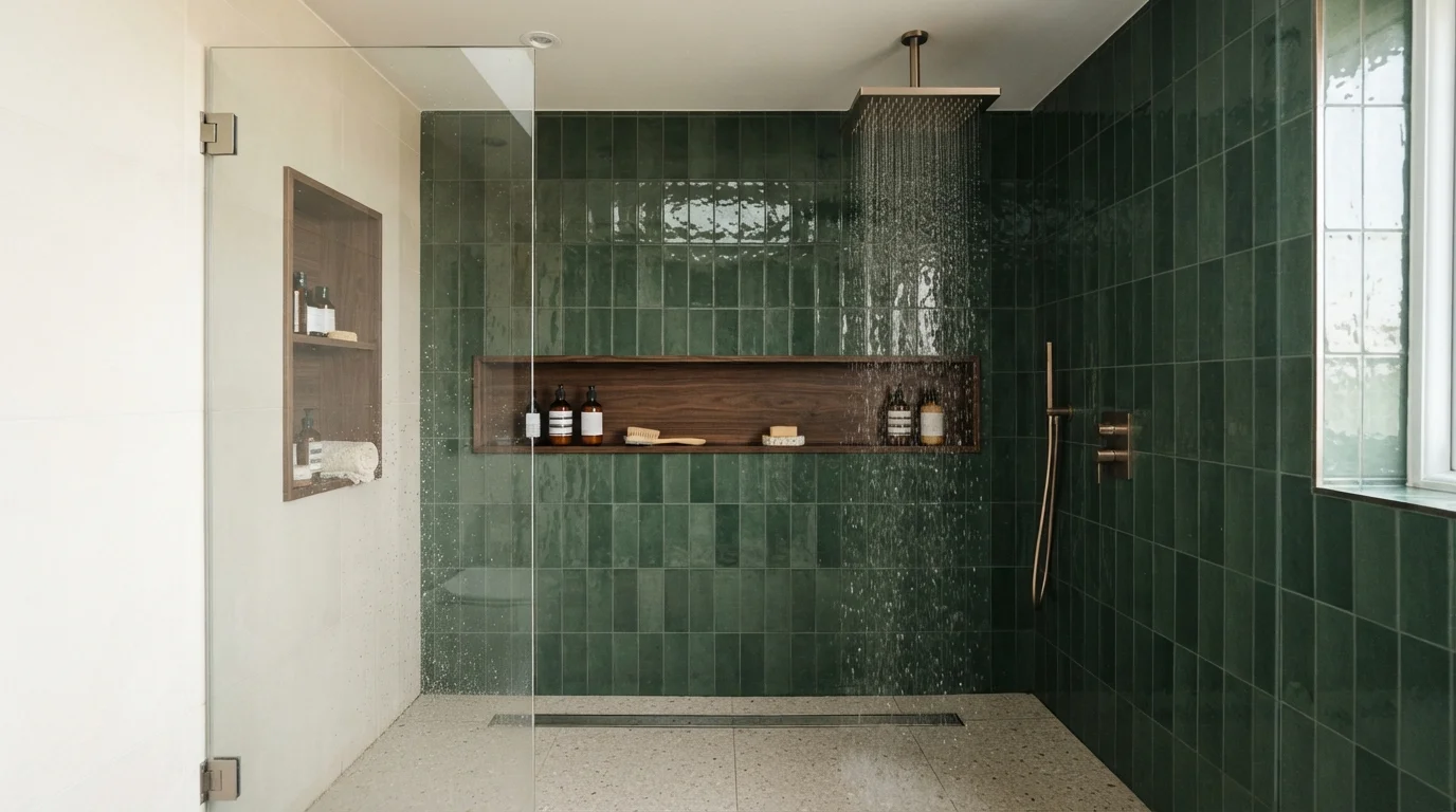 Forest Green Retreat — light green bathroom painted in Tender Cloud