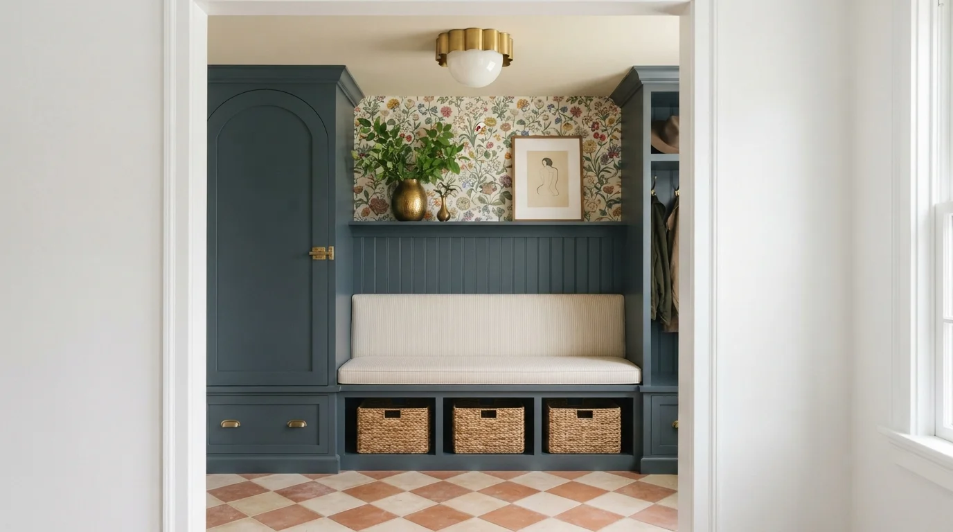 blue mudroom color idea — Hague Blue · Farrow & Ball