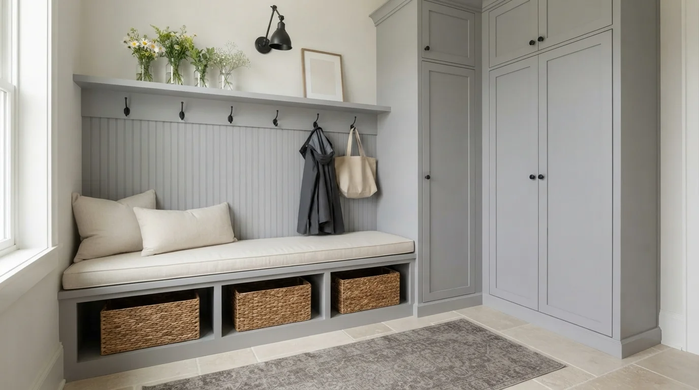 gray mudroom color idea — Scroll · C2 Paint