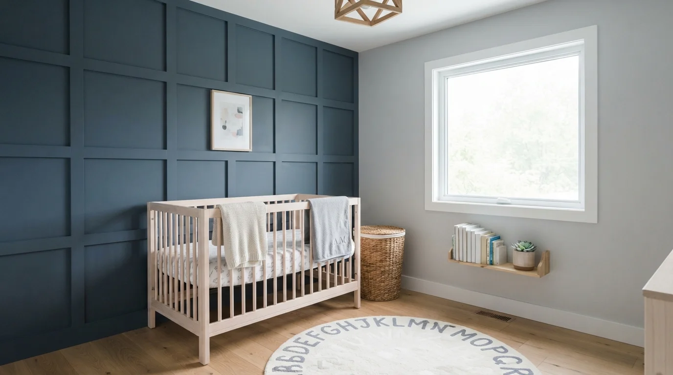blue nursery color idea — Nordic Noir · Valspar