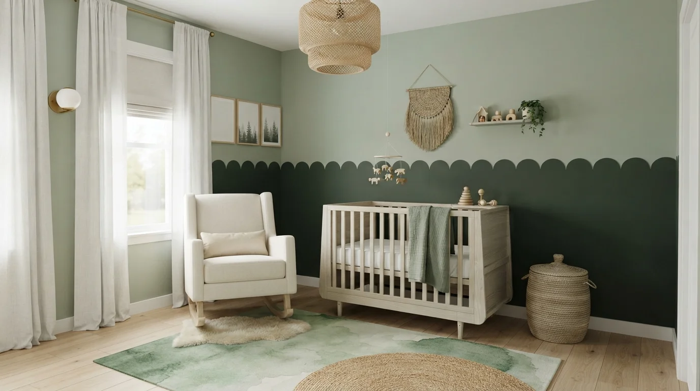 green nursery color idea — Hidden Glade · Kompozit