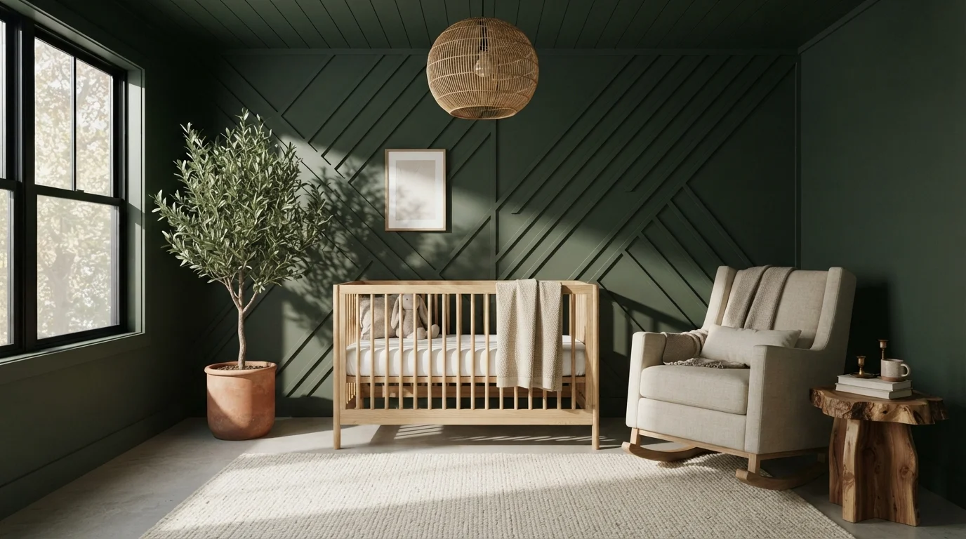 Botanical Forest Nursery — green nursery painted in Dard Hunter Green