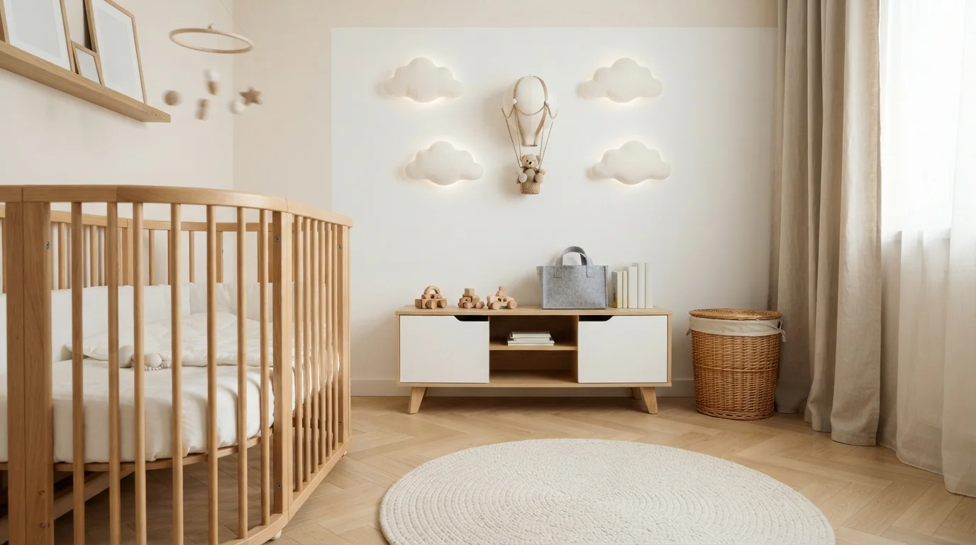 Warm Cream Nursery — gender-neutral nursery painted in Percale