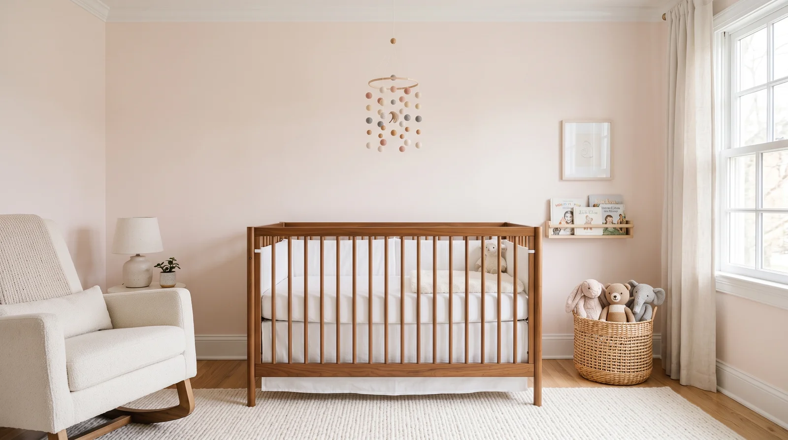 First Light Blush — nursery painted in First Light