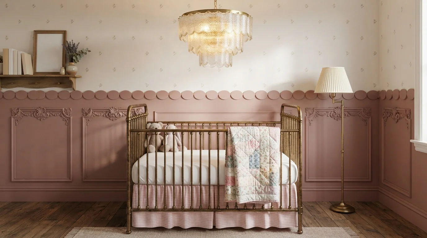 Dusty Rose Dream — pink nursery painted in Rita's Rouge