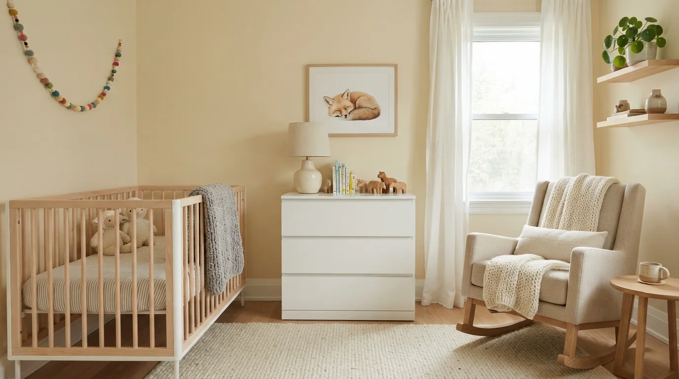 Buttercup Nursery Haven — yellow nursery painted in Sensible Hue
