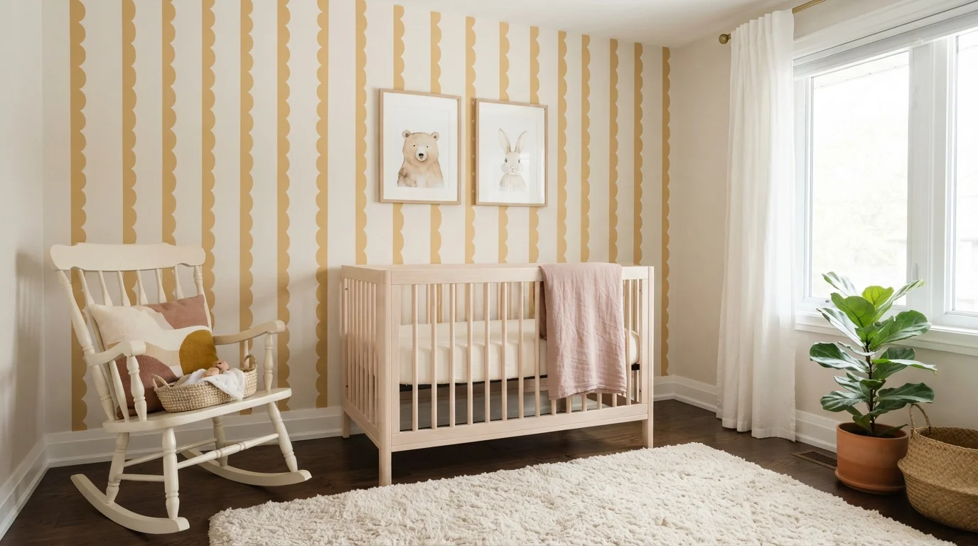 Honey Scallop Nursery — yellow nursery painted in Gold Strike