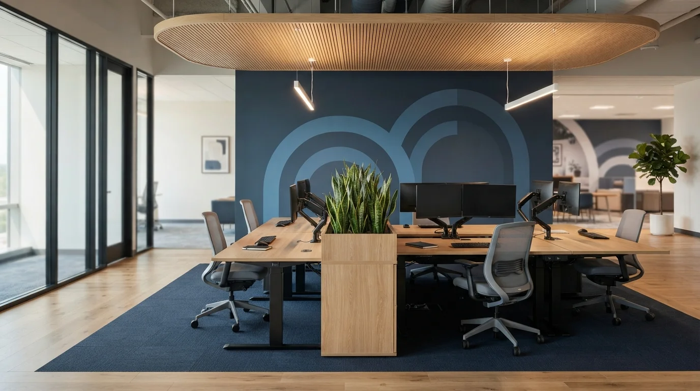 Deep Slate Studio — blue home office painted in Deep Arctic Night Blue