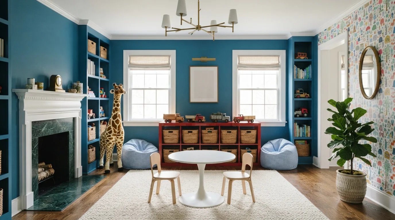 blue playroom color idea — Living Stream · Behr