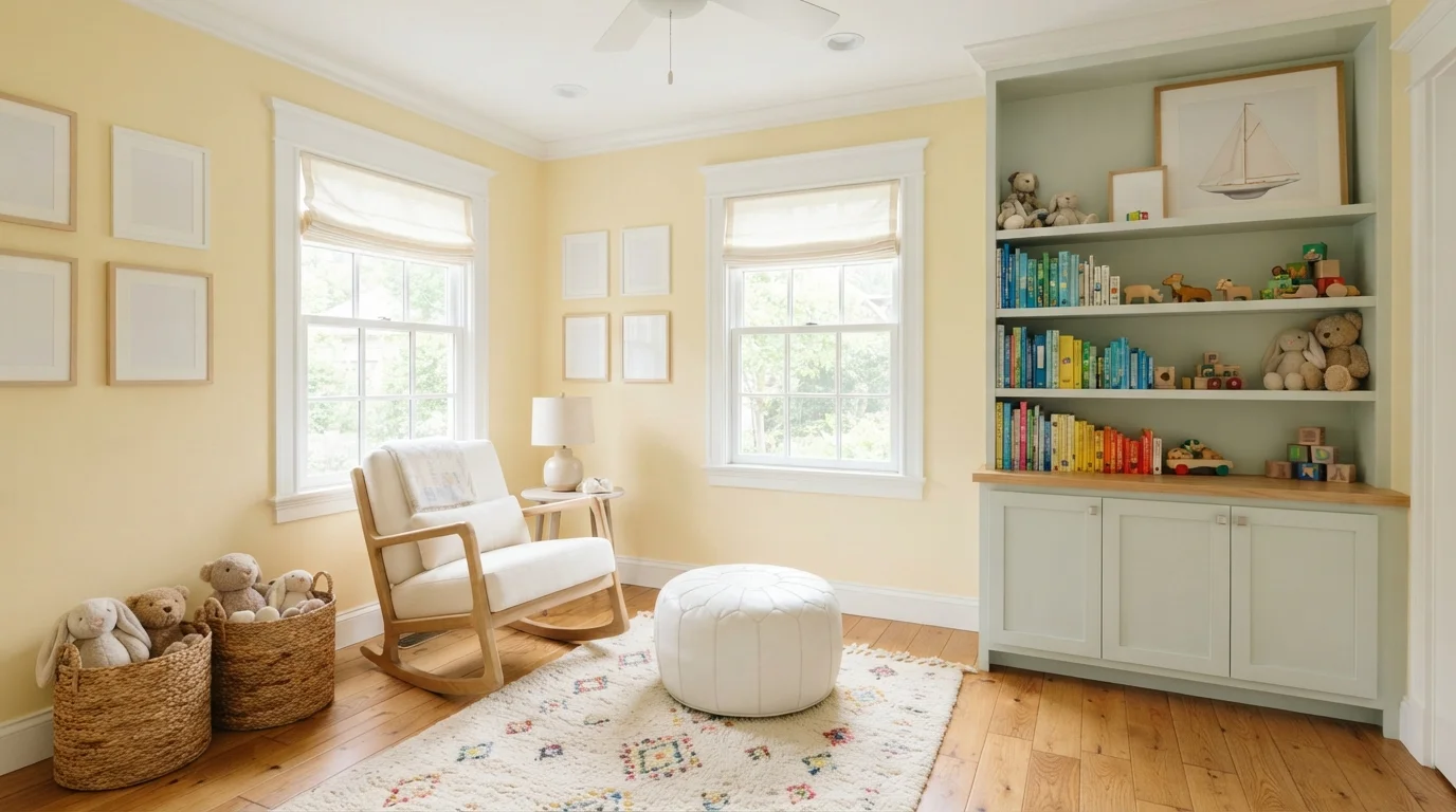 yellow playroom color idea — Hurricane Lamp Glow · Glidden