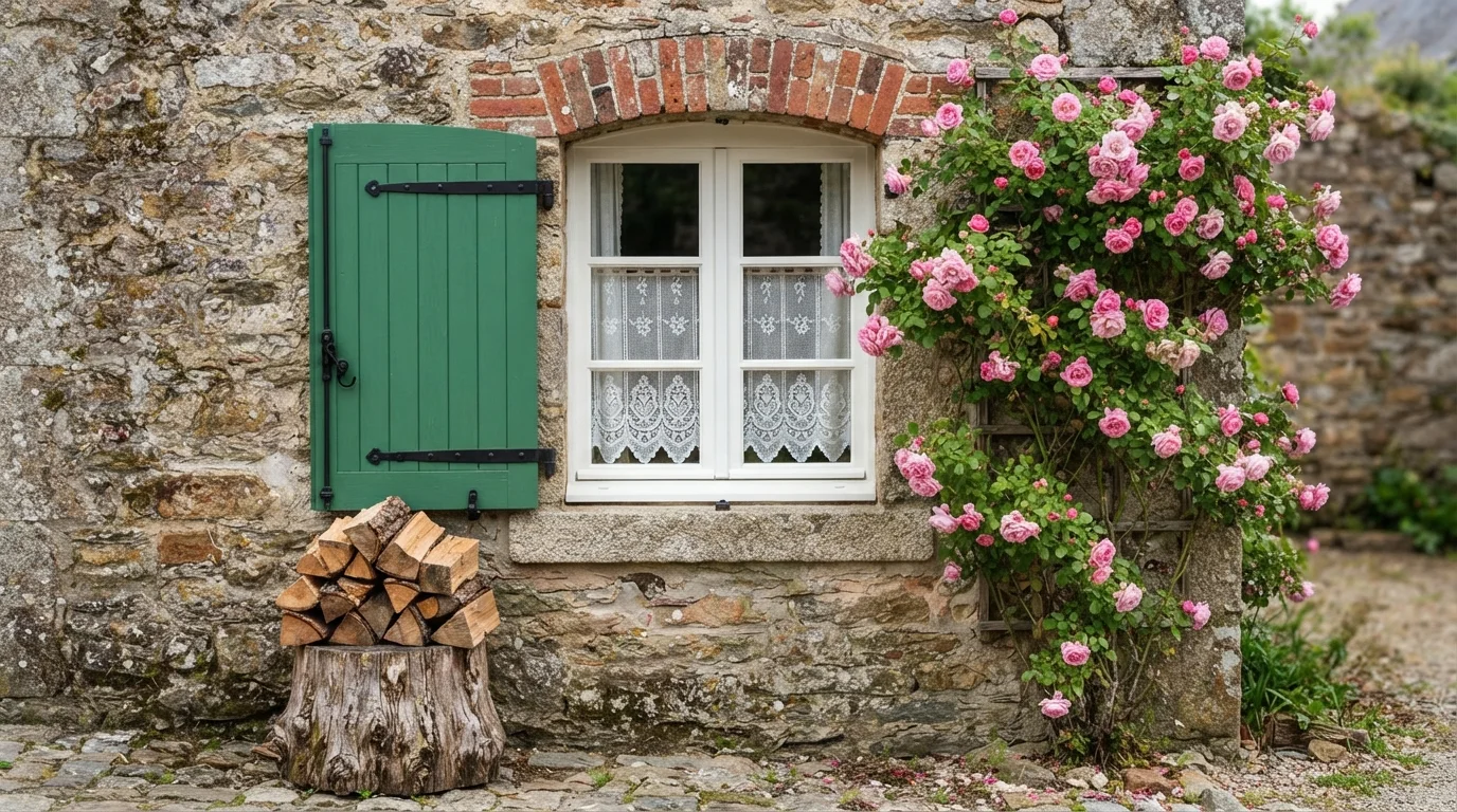 Cottage Garden Green — green shutters painted in Nile Green