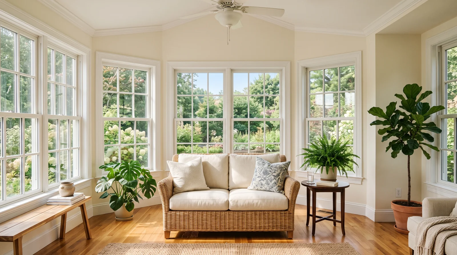 Creamy Morning — sunroom painted in Creamy