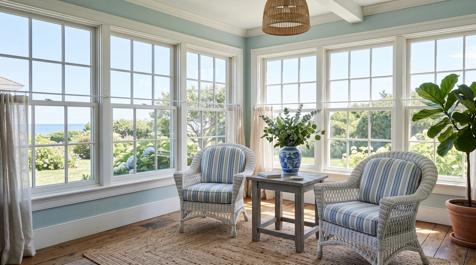 Palladian Sky — sunroom painted in Palladian Blue
