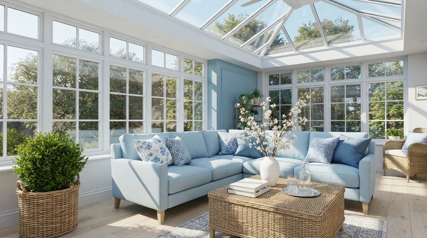white sunroom color idea — Silver Chalice · Behr