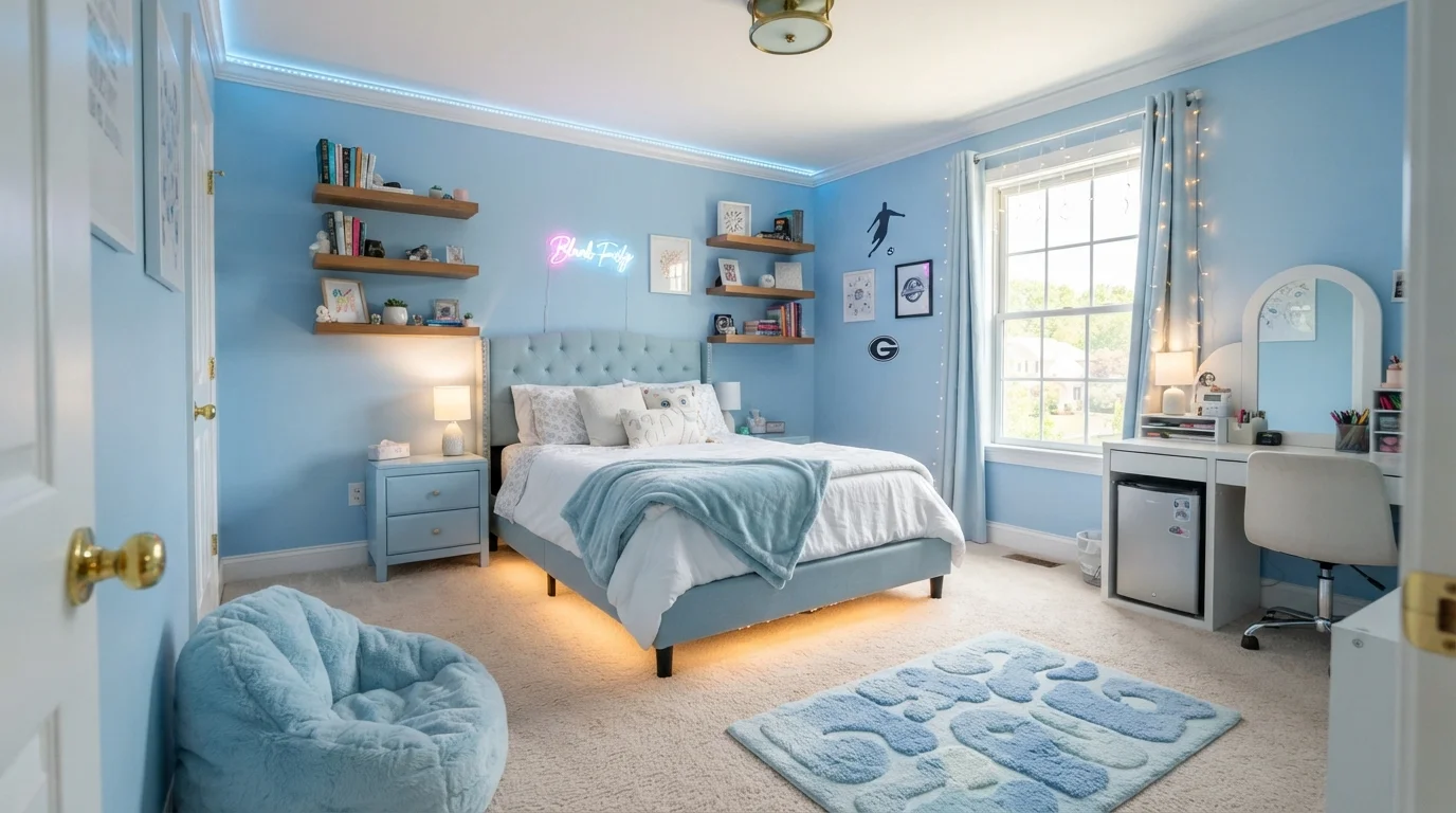 blue teen room color idea — Watery Sea · Kompozit