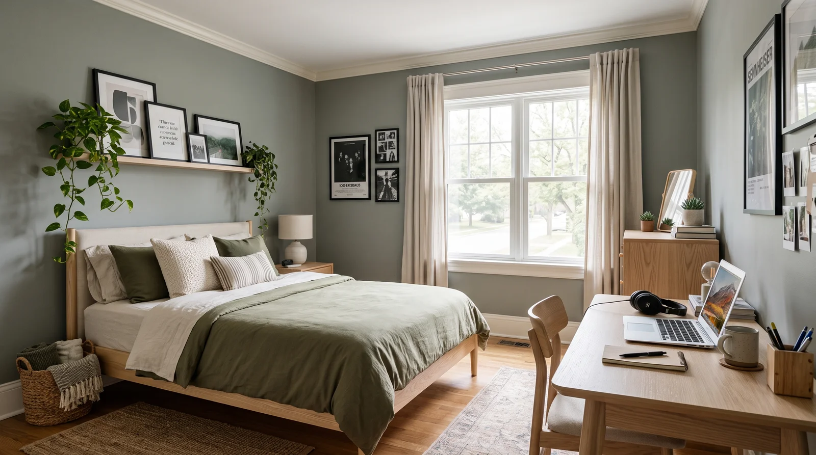 grayed greens — trending teen room colors 2026