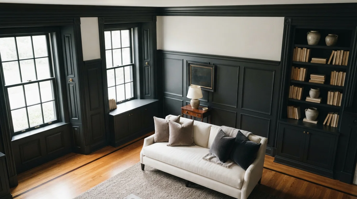 black trim color idea — Dark Kettle Black · Valspar