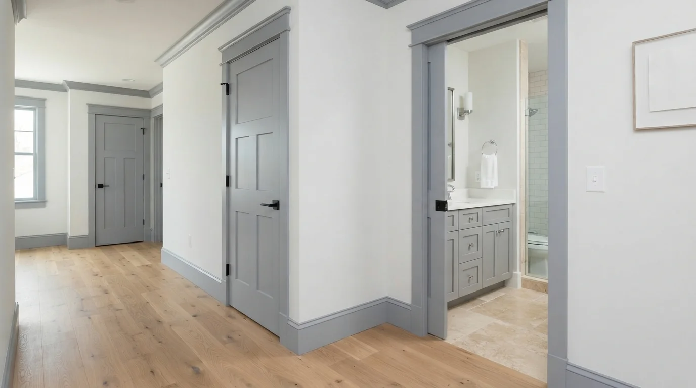 Slate Gray Accent Trim — gray trim painted in Silver Spring