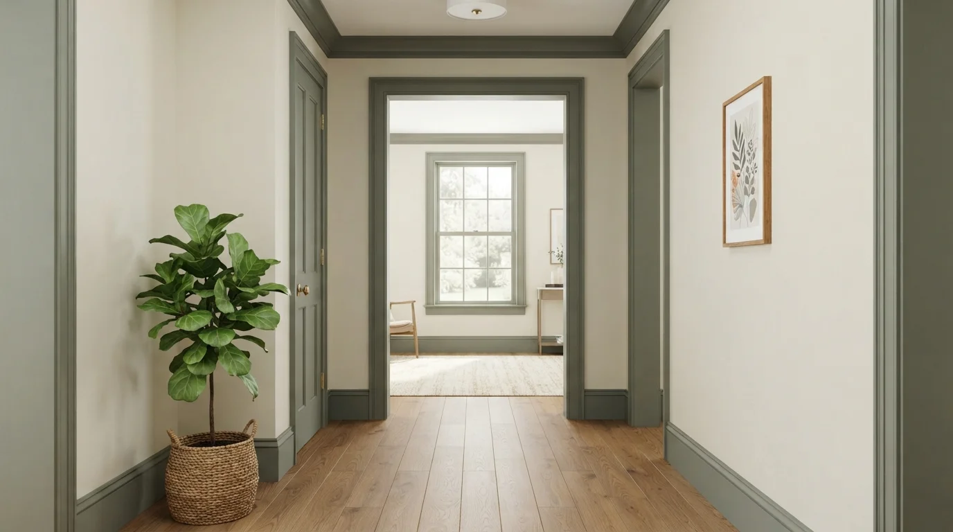Heritage Sage Accent — green trim painted in Lush Sage