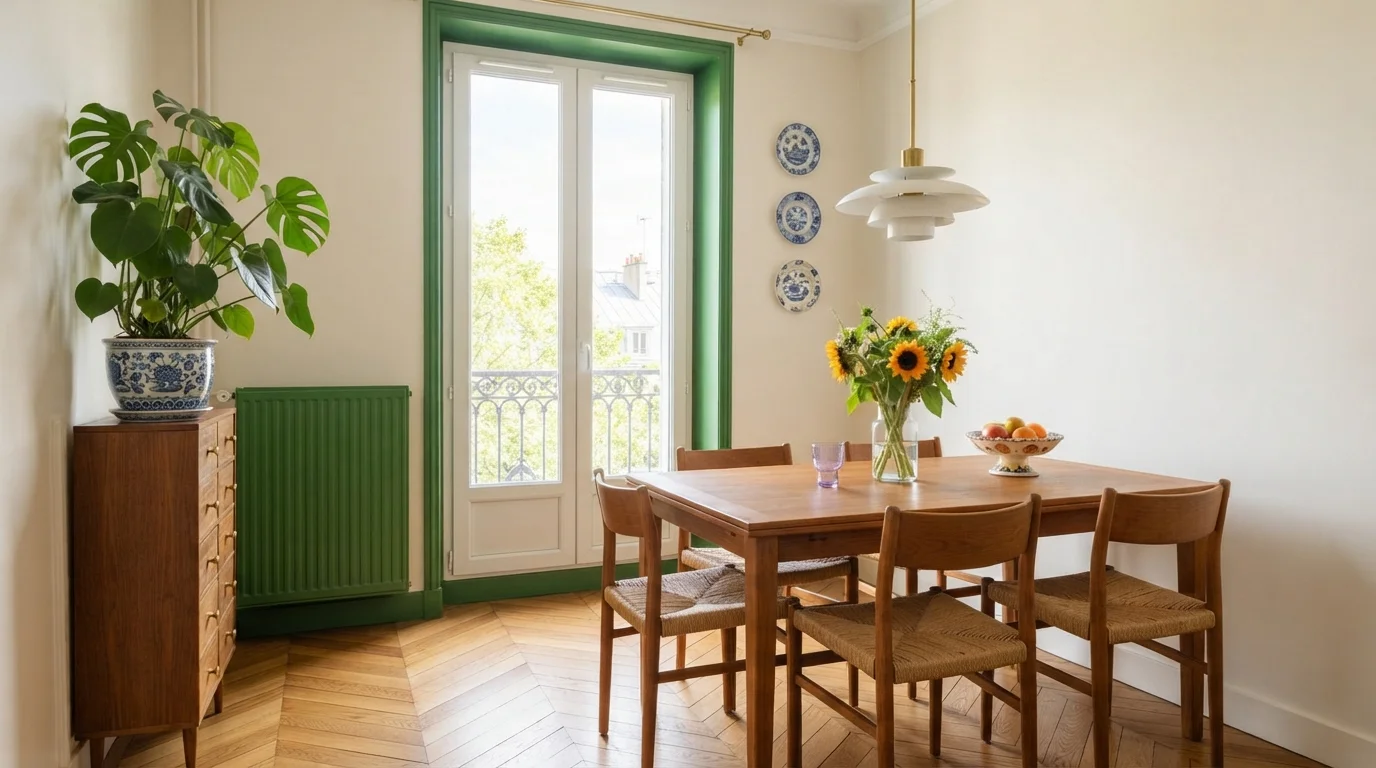 Clover Green Accent Trim — green trim painted in Wild Forest