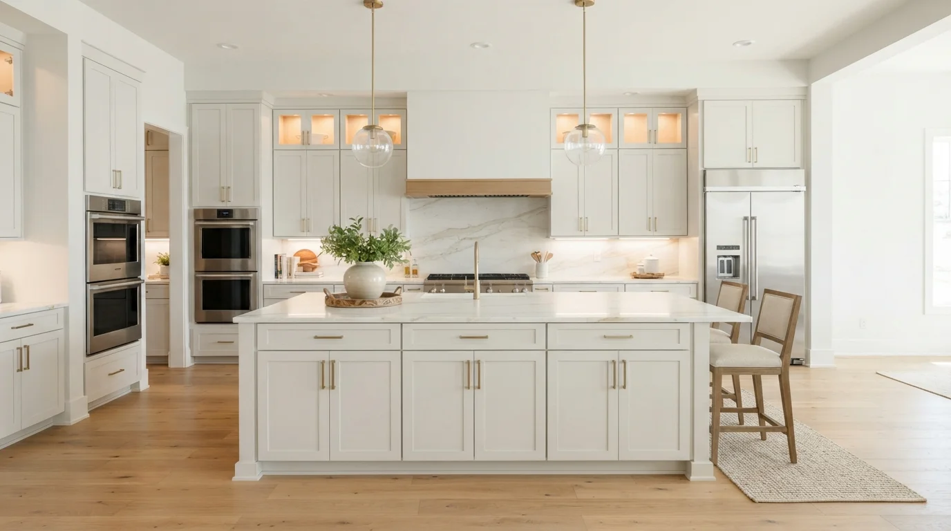 Warm White Elegance — white kitchen painted in All White