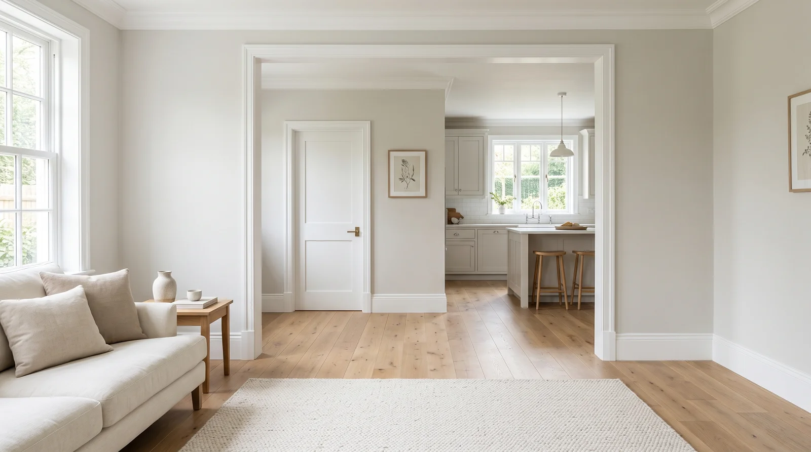 Edgecomb Gray Hush — whole house painted in Edgecomb Gray