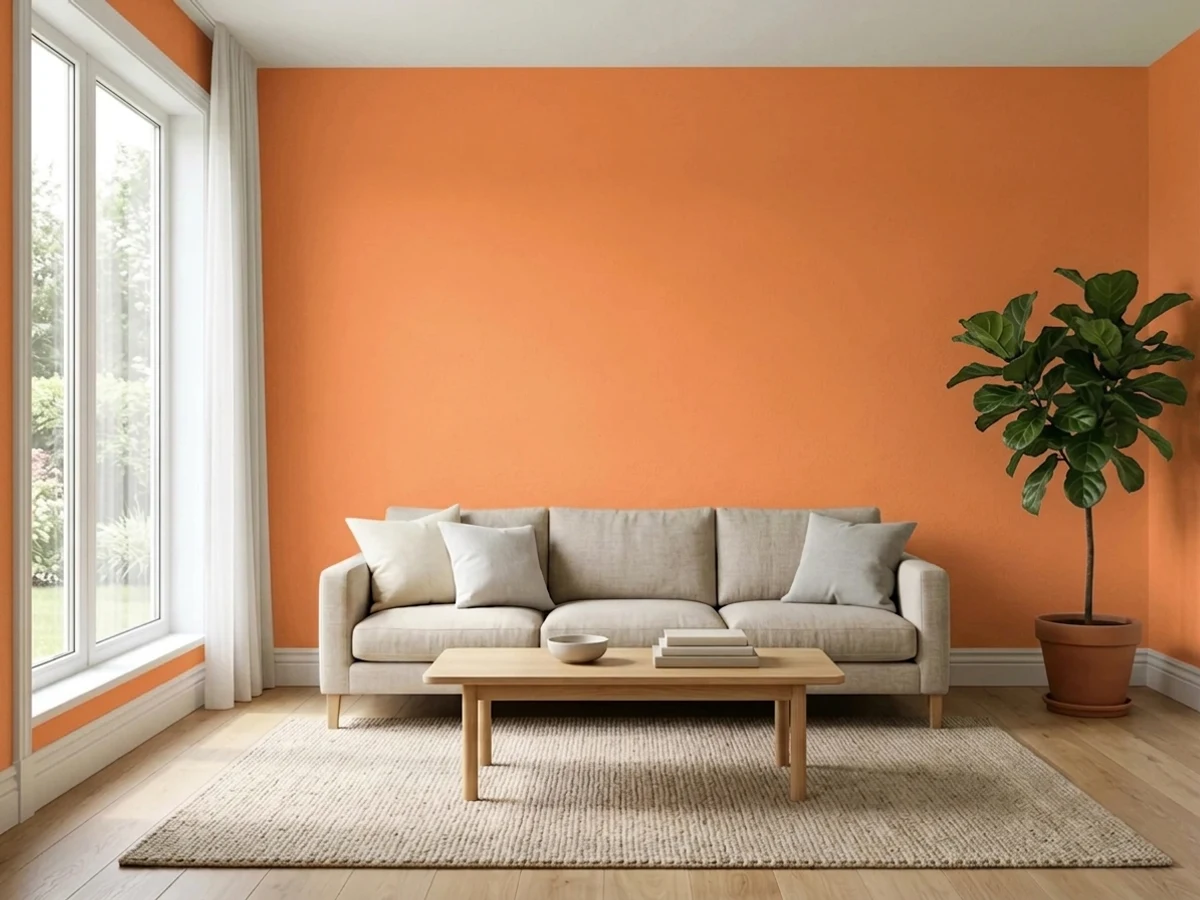 burnt terracotta statement walls — trending orange accent wall colors 2026