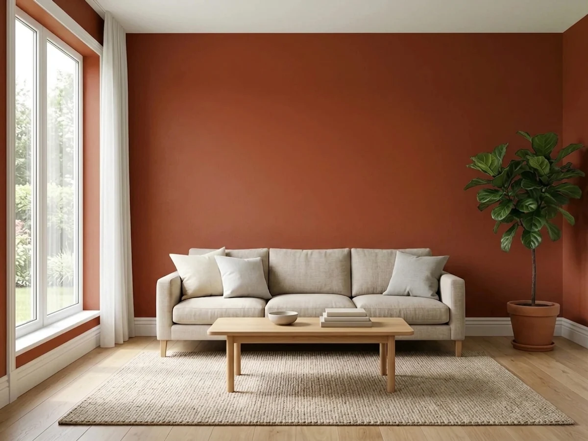 Behr Summer Heat in a accent wall