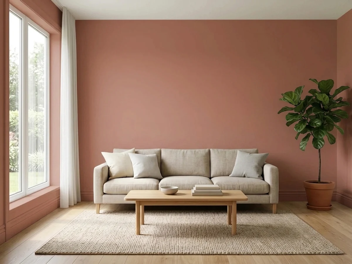 terracotta urn earth tones — trending brown accent wall colors 2026