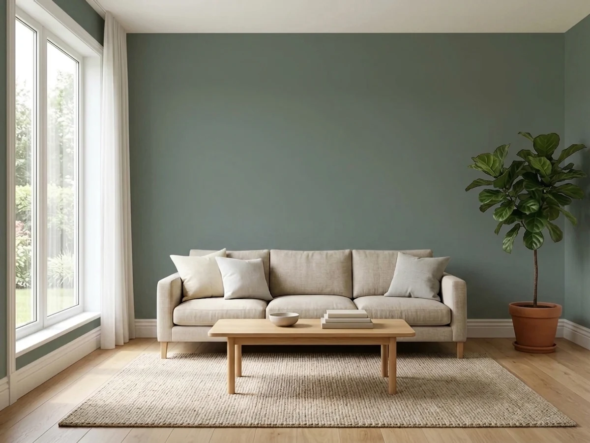Benjamin Moore Caldwell Green in a accent wall