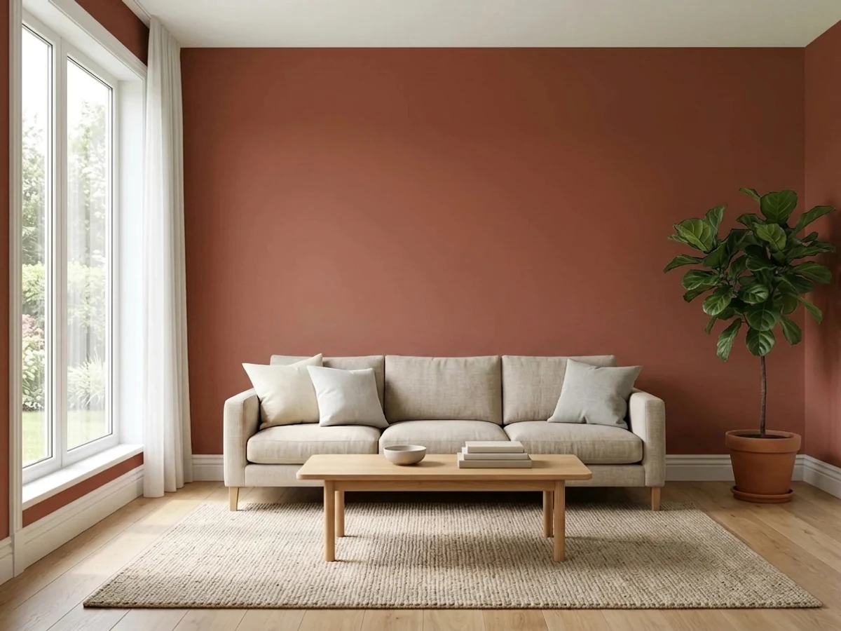 Benjamin Moore Chestnut in a accent wall
