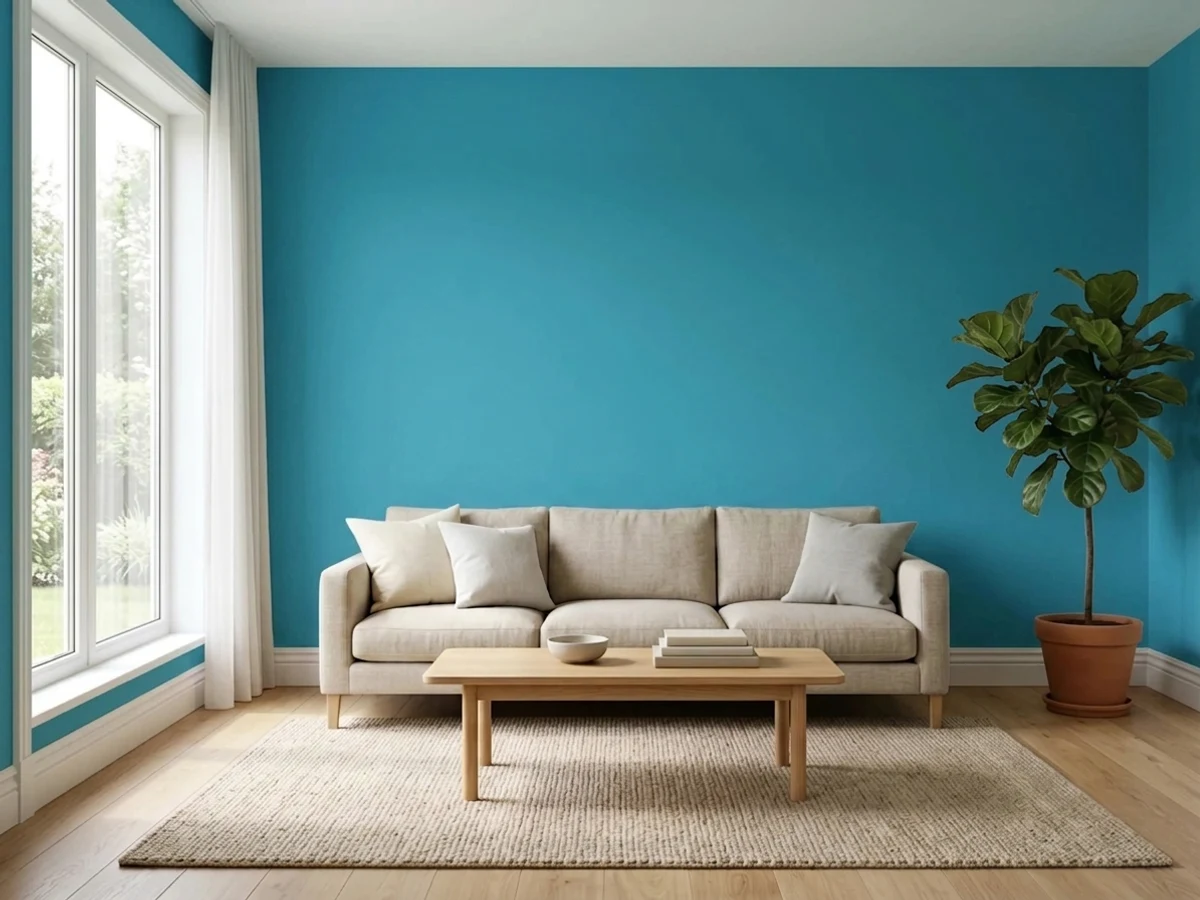 Benjamin Moore Dream I Can Fly in a accent wall