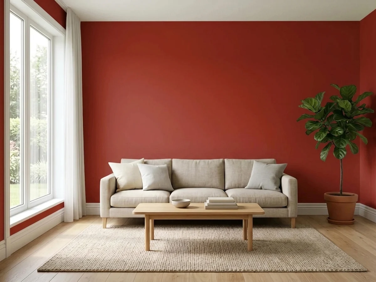 near-black oxblood red — trending red accent wall colors 2026