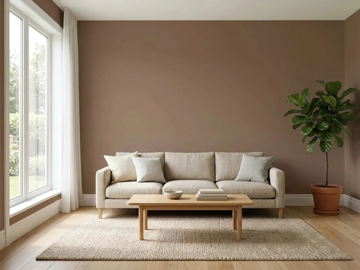 saddle leather brown feature walls — trending brown accent wall colors 2026