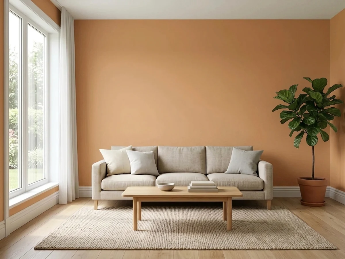 muted pumpkin warmth — trending orange accent wall colors 2026