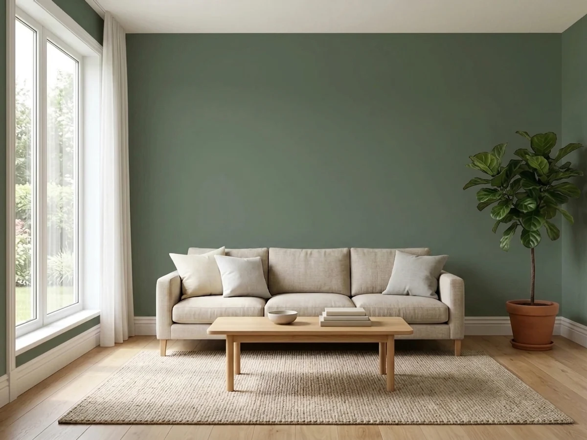 Room painted in Watered Garden