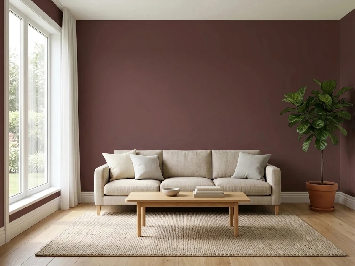 Sherwin-Williams Carnelian in a accent wall