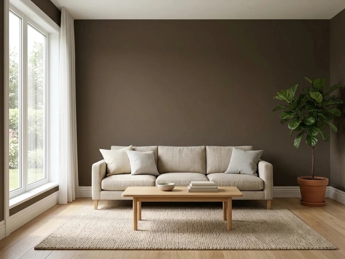 Sherwin-Williams Kaffee in a accent wall