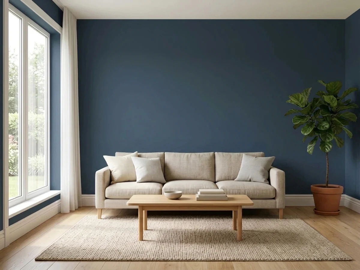deep navy walls — trending blue accent wall colors 2026