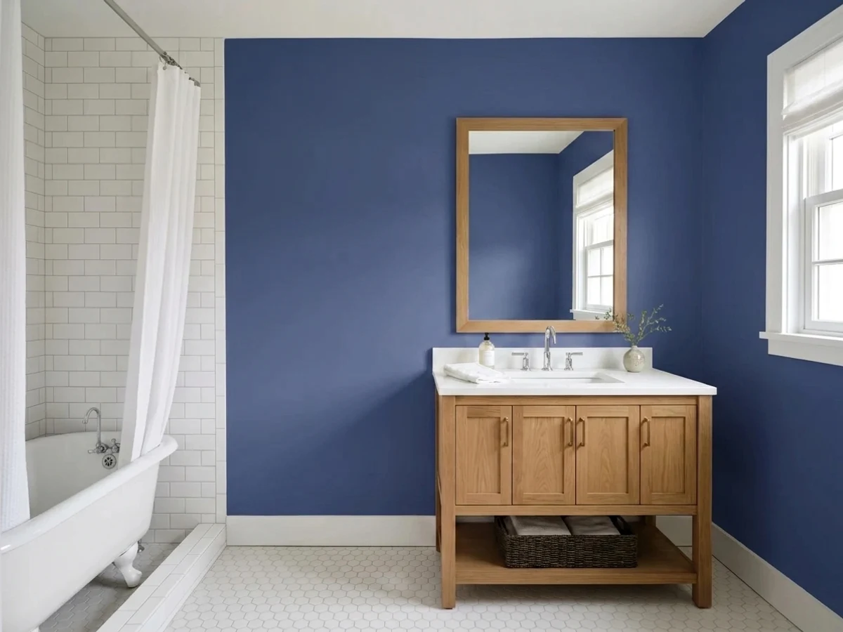 Behr Bossa Nova in a bathroom