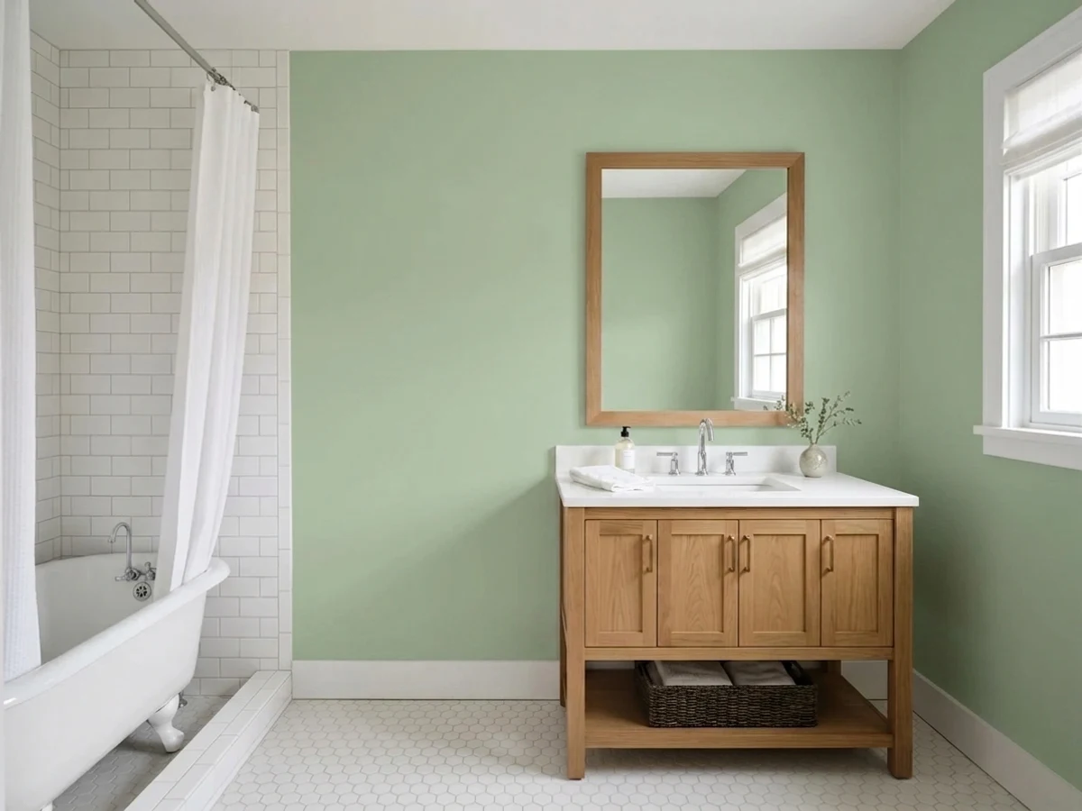 Behr Jojoba in a bathroom