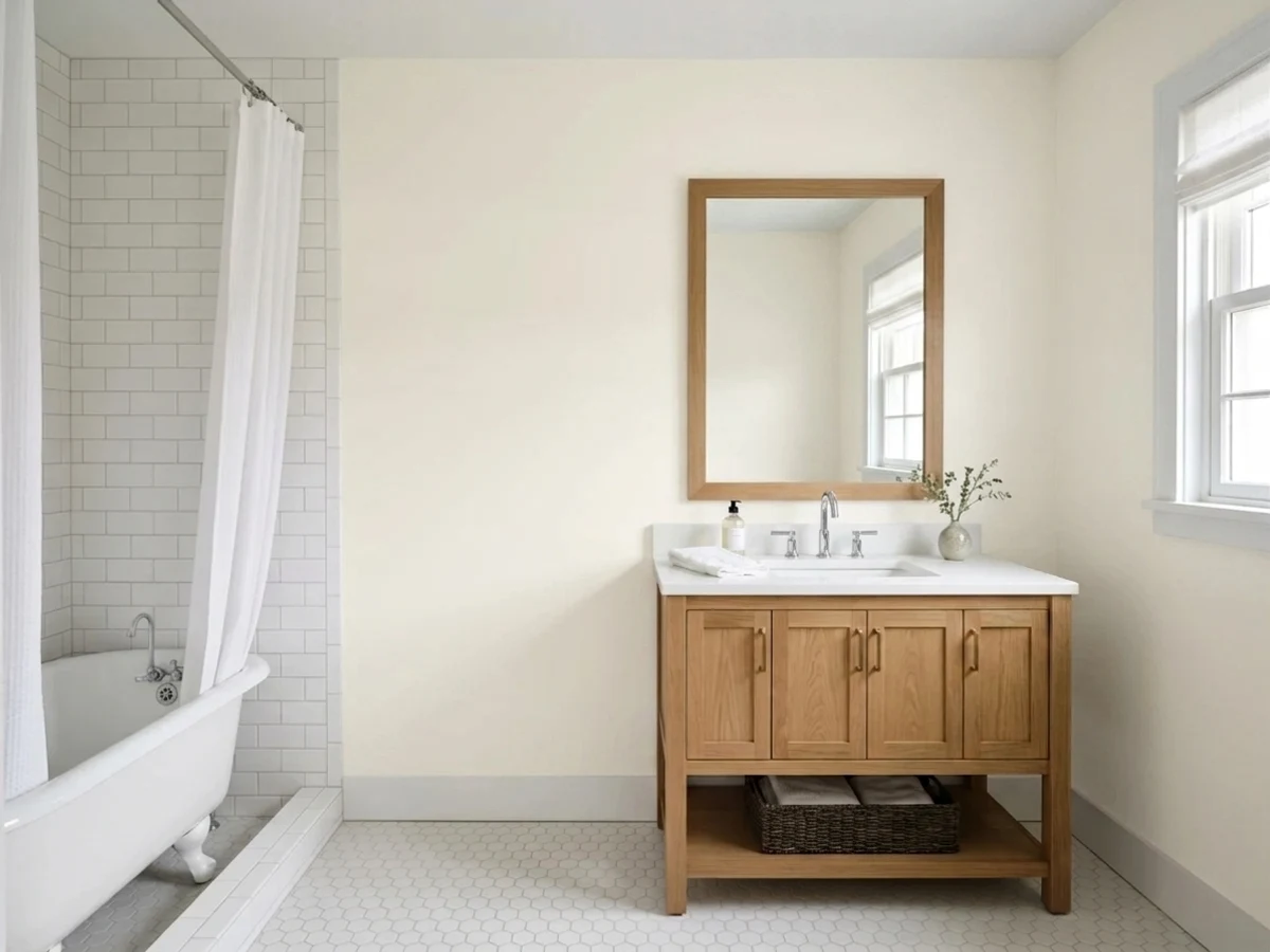Behr Polar Bear in a bathroom