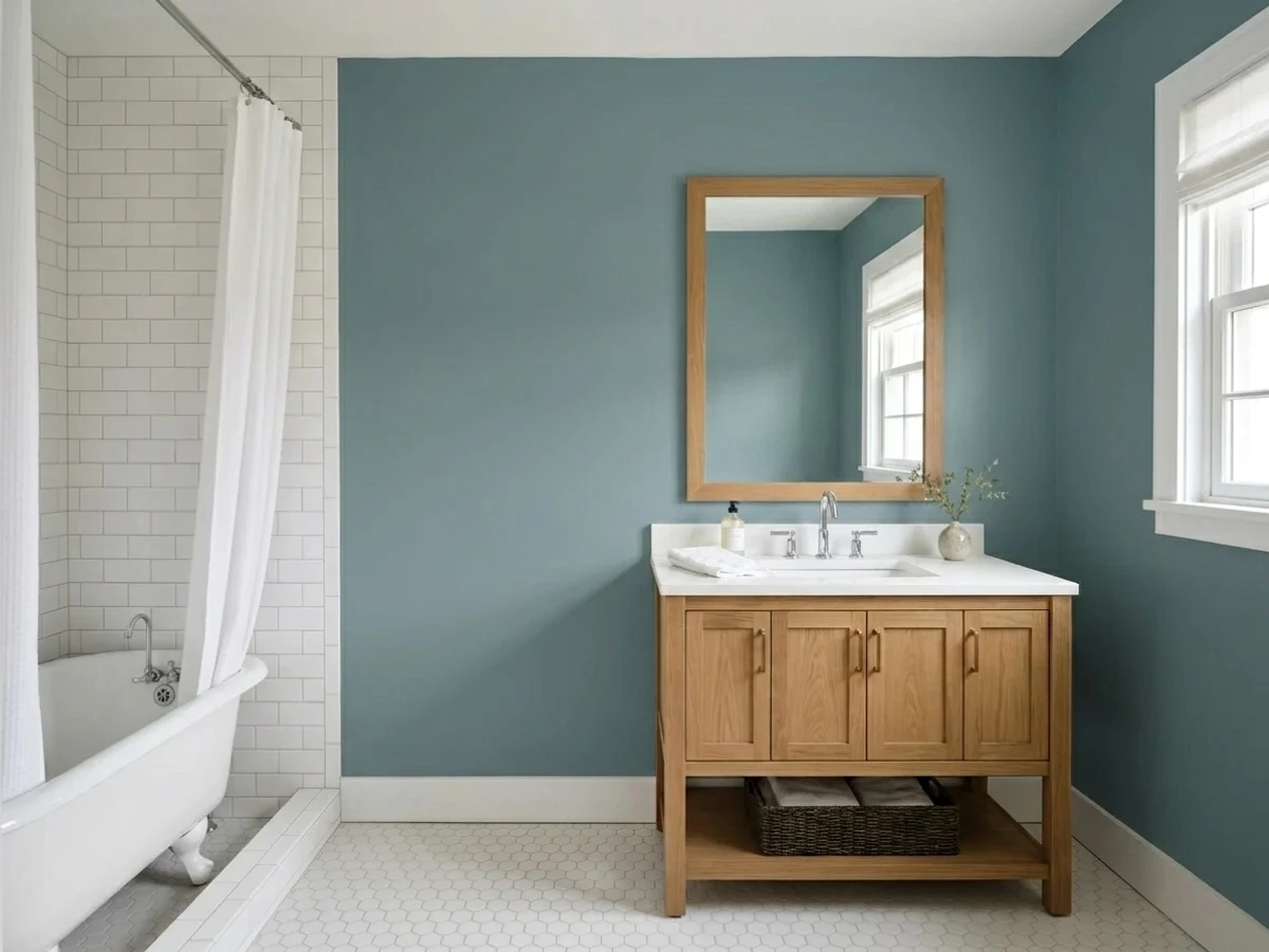Room painted in Aegean Teal