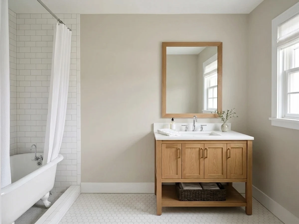 Room painted in Revere Pewter