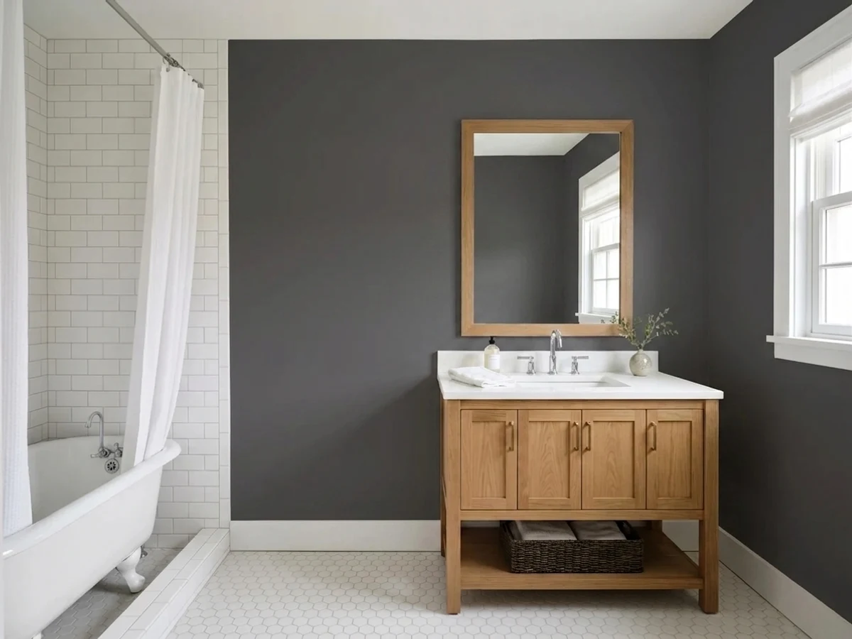 Dunn-Edwards Fired Bronze in a bathroom