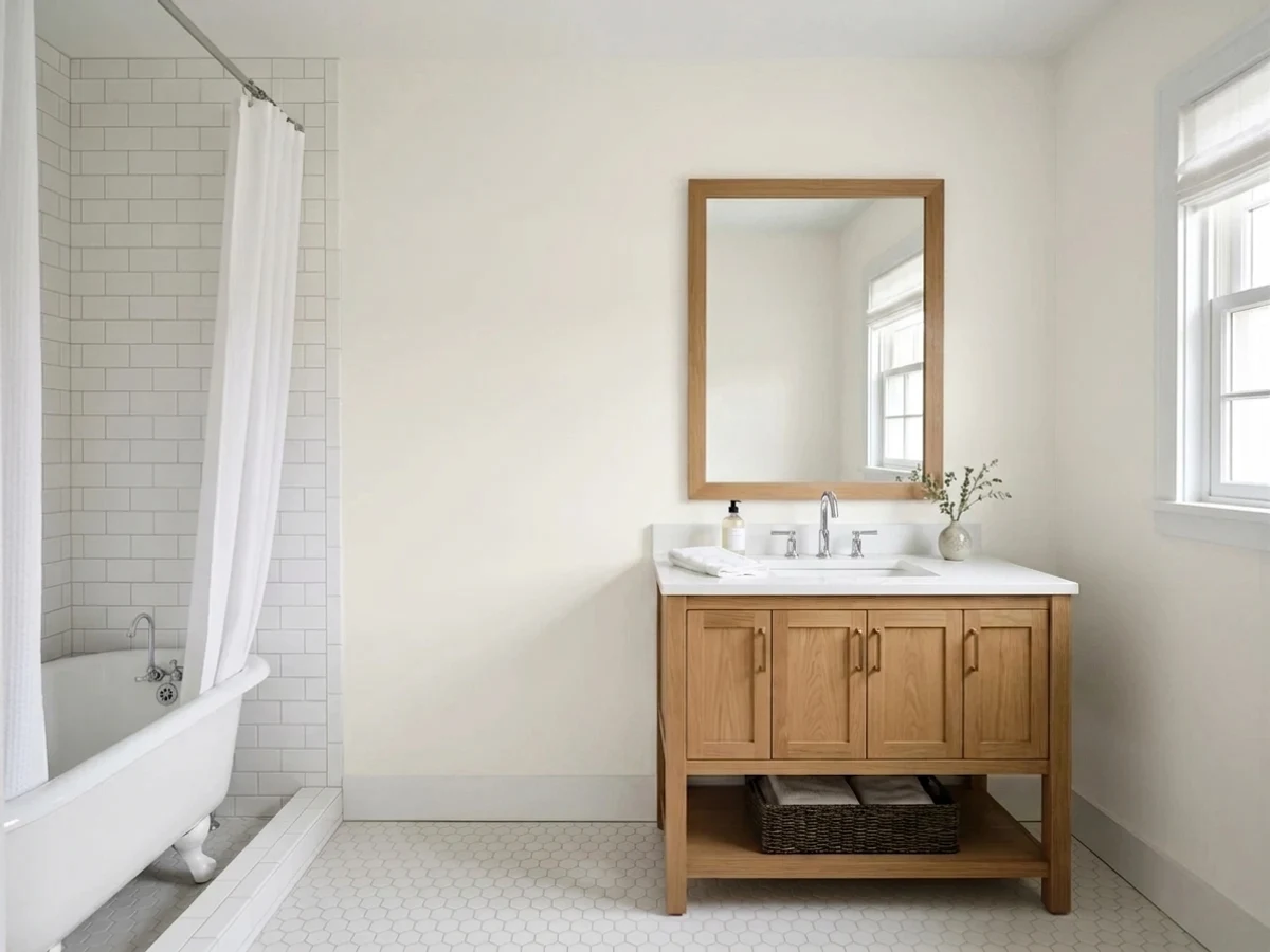 Room painted in Alabaster