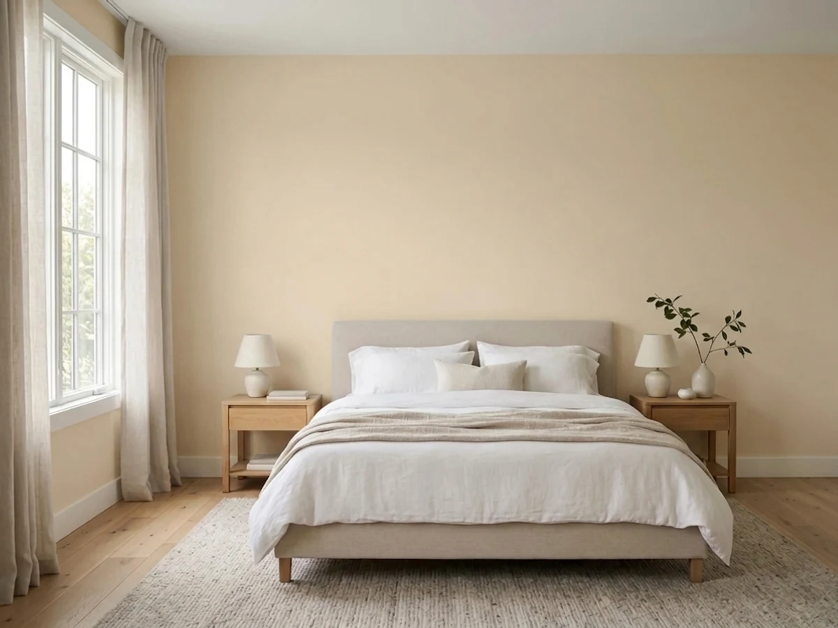 Behr Blank Canvas in a bedroom